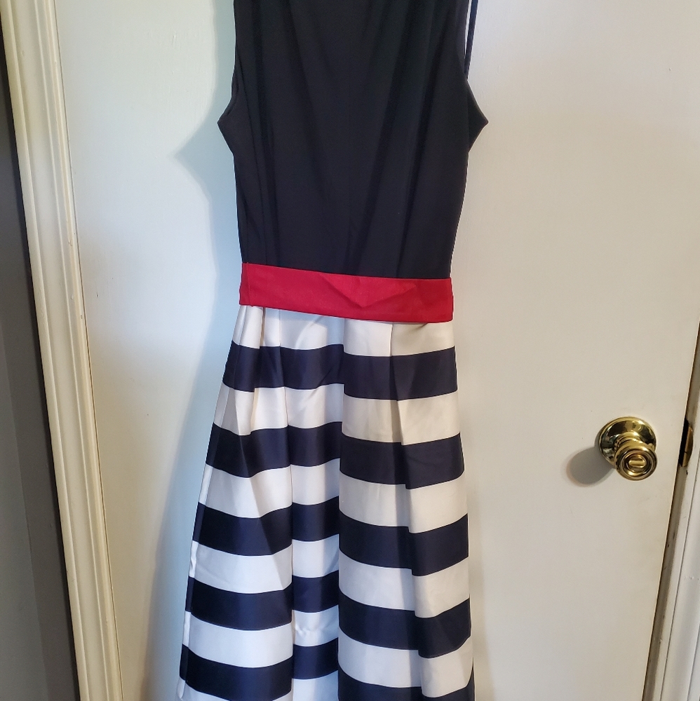 striped sleeveless dress